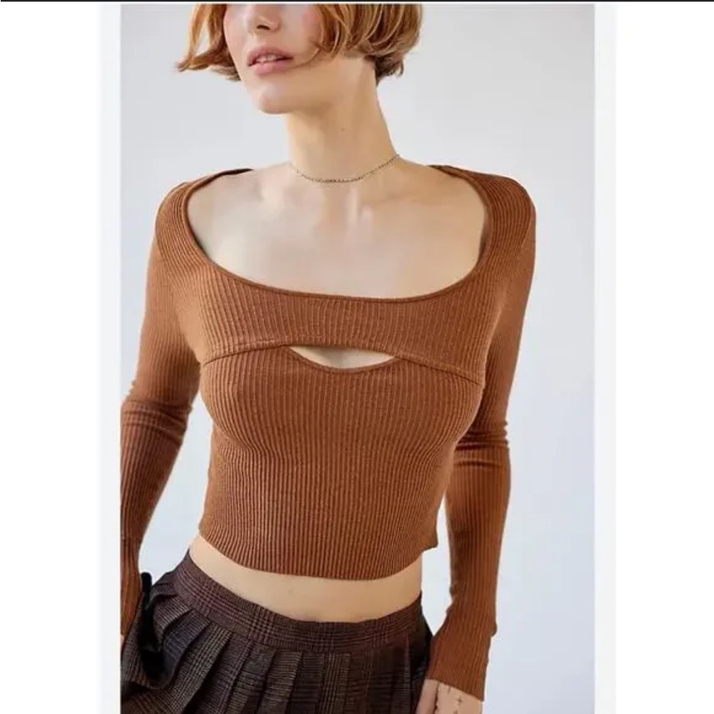 Urban Outfitters Chestnut Long Sleeve Top small